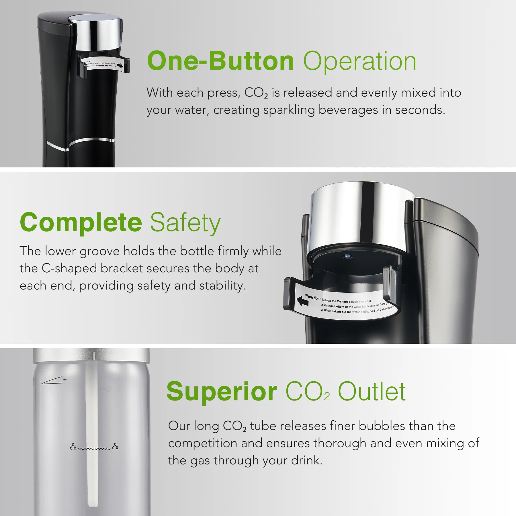 1.75 Pt Countertop Sparkling Water Maker for Homemade Soda More, Black - Image 4
