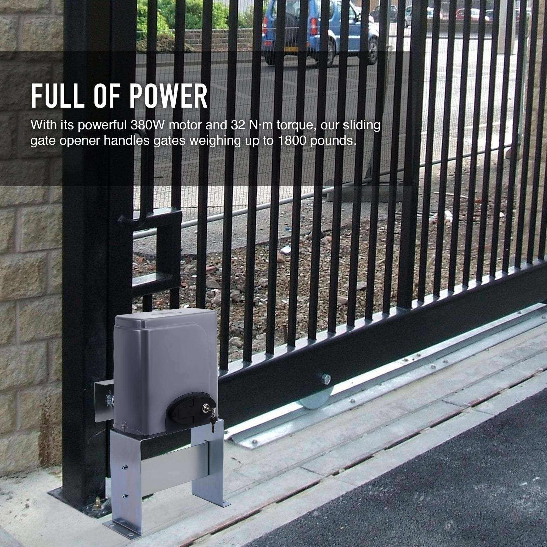 CO-Z Secure Access 1800lb Sliding Gate Opener with Hardware Kit - Image 10