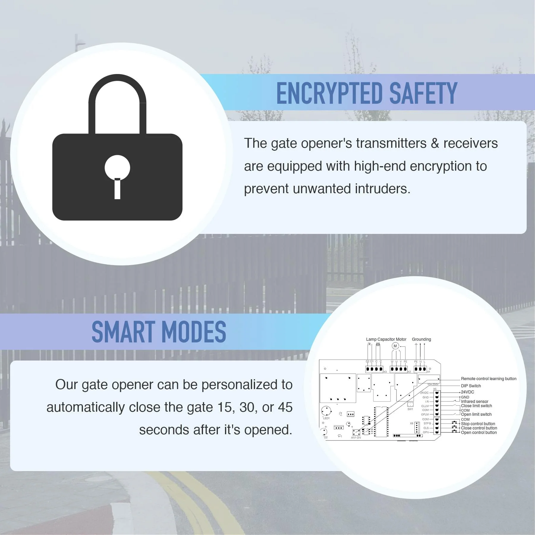 CO-Z Secure Access 1800lb Sliding Gate Opener with Hardware Kit - Image 5