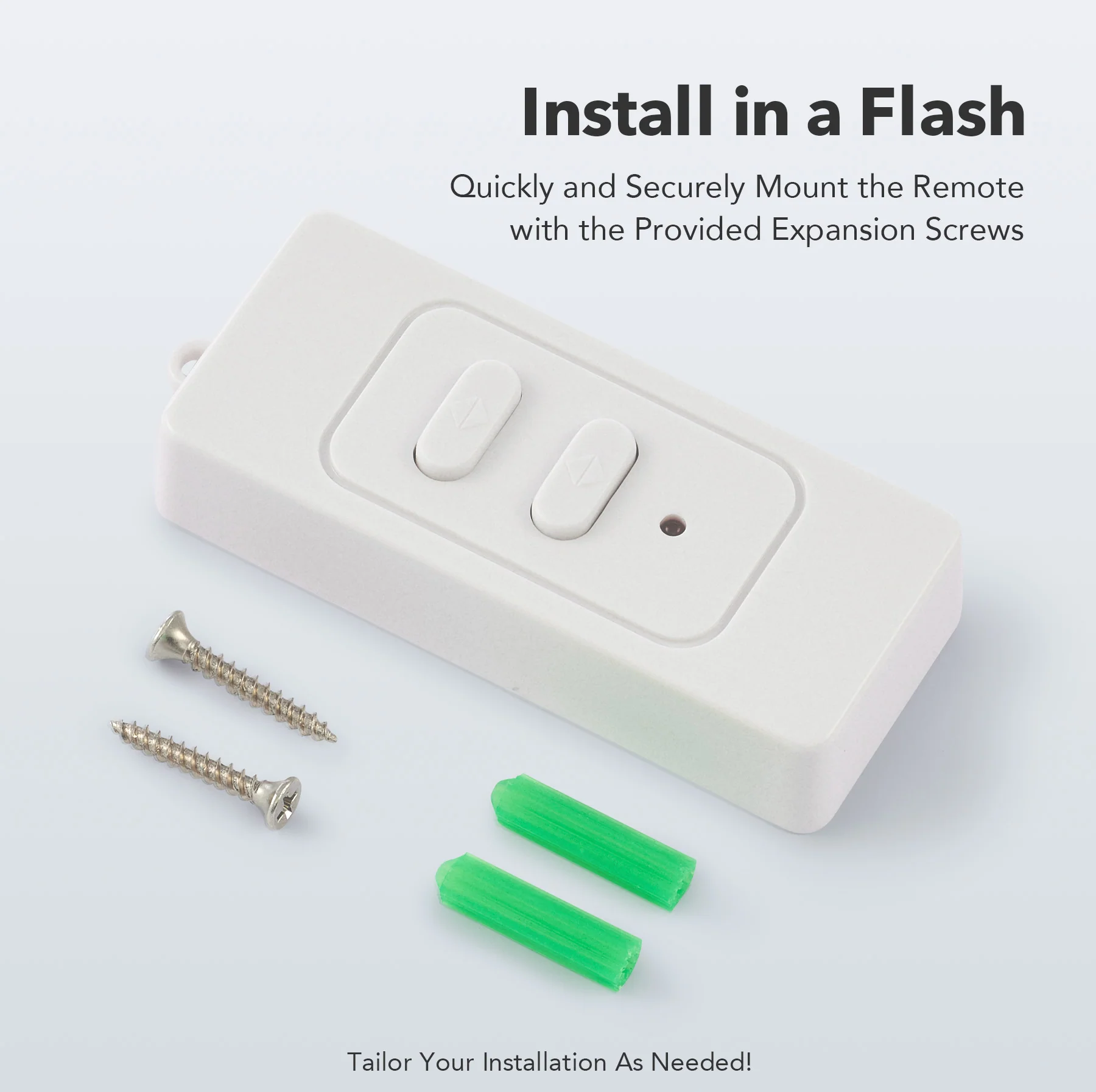 CO-Z 2-in-1 Wireless Wall Remote for Gate Opener, 433.92 KHz, 100 ft Range, Universal Wall-Mounted Controller - Image 6