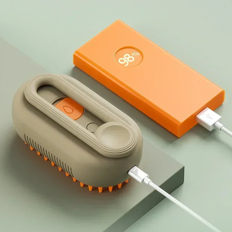 3-in-1 Steam Pet Brush for Dogs & Cats, Massage, Detangling & Hair Removal Grooming Comb with Gentle Spray - Image 4