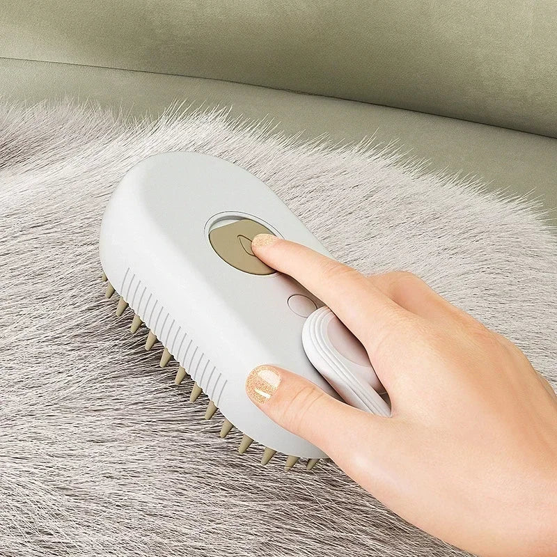 3-in-1 Steam Pet Brush for Dogs & Cats, Massage, Detangling & Hair Removal Grooming Comb with Gentle Spray - Image 5