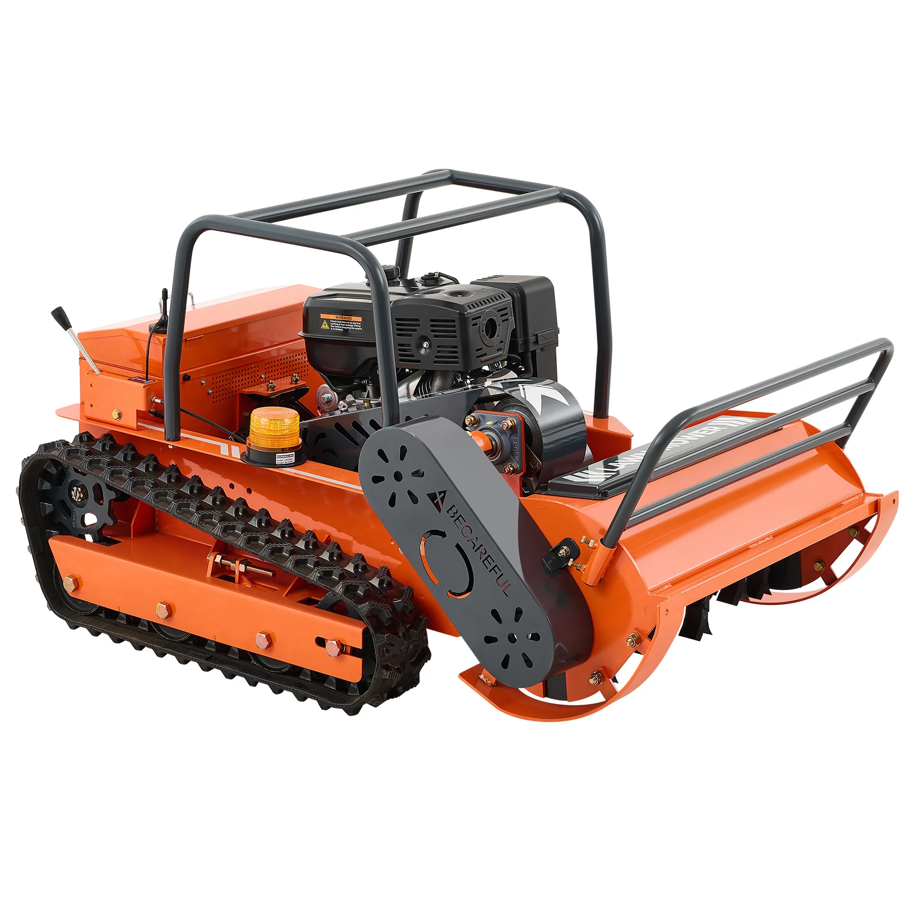 31.5" Remote Control Lawn Mower, 13.6HP Hybrid Power, Adjustable Height, 45°Slope Climbing