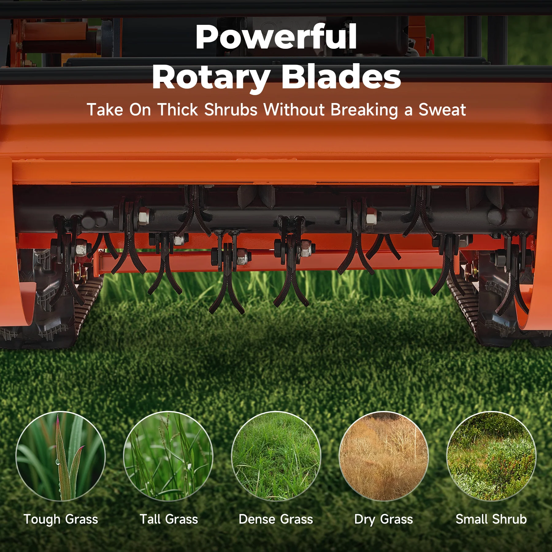 31.5" Remote Control Lawn Mower, 13.6HP Hybrid Power, Adjustable Height, 45°Slope Climbing - Image 5