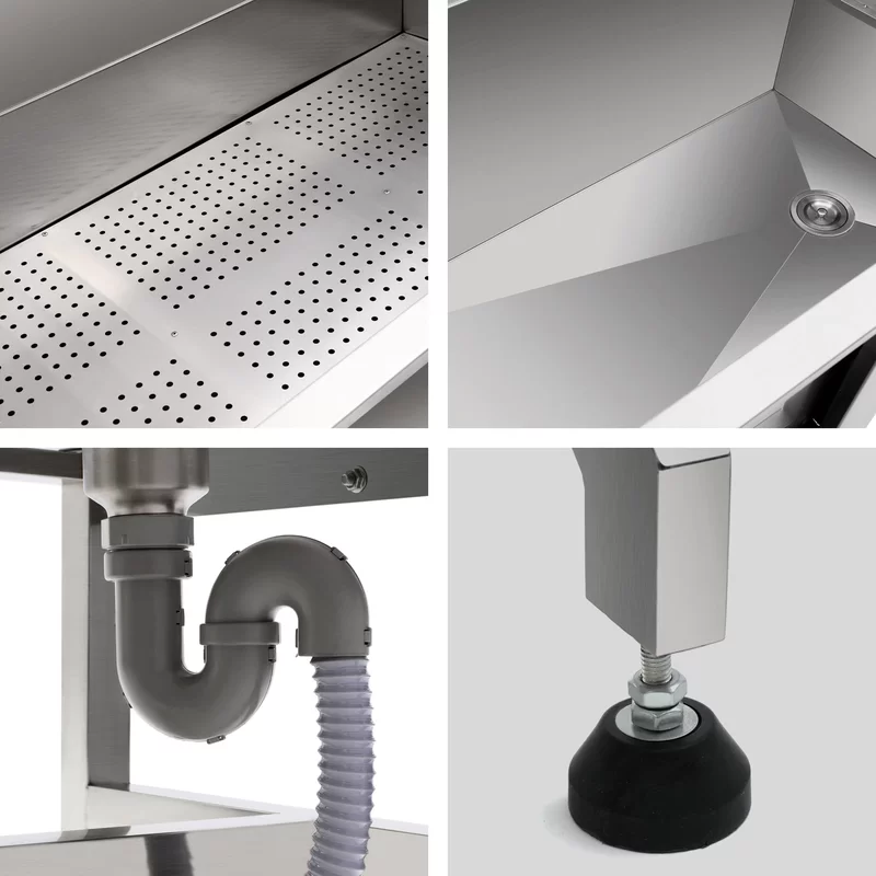50" Stainless Steel Pet Grooming Tub - Dog Bathtub - Image 14