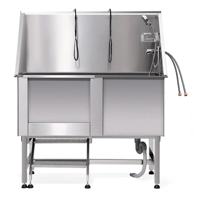 50" Stainless Steel Pet Grooming Tub - Dog Bathtub - Image 5