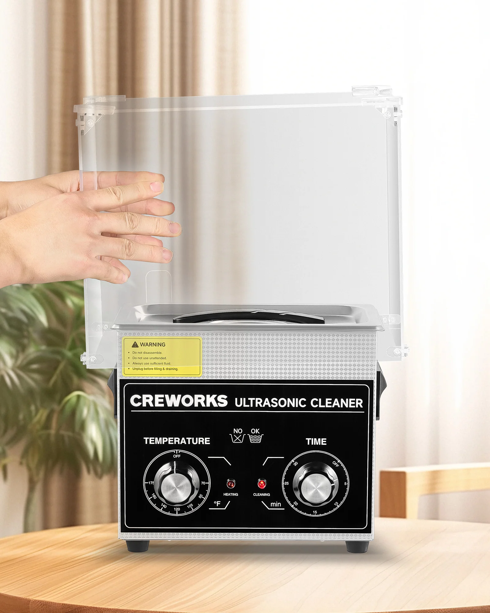 CO-Z Acrylic Noise Reduction Cover for Ultrasonic Cleaners, Soundproof Shield for 2L–3L Sonic Cleaning Machines with Cable Port - Image 4