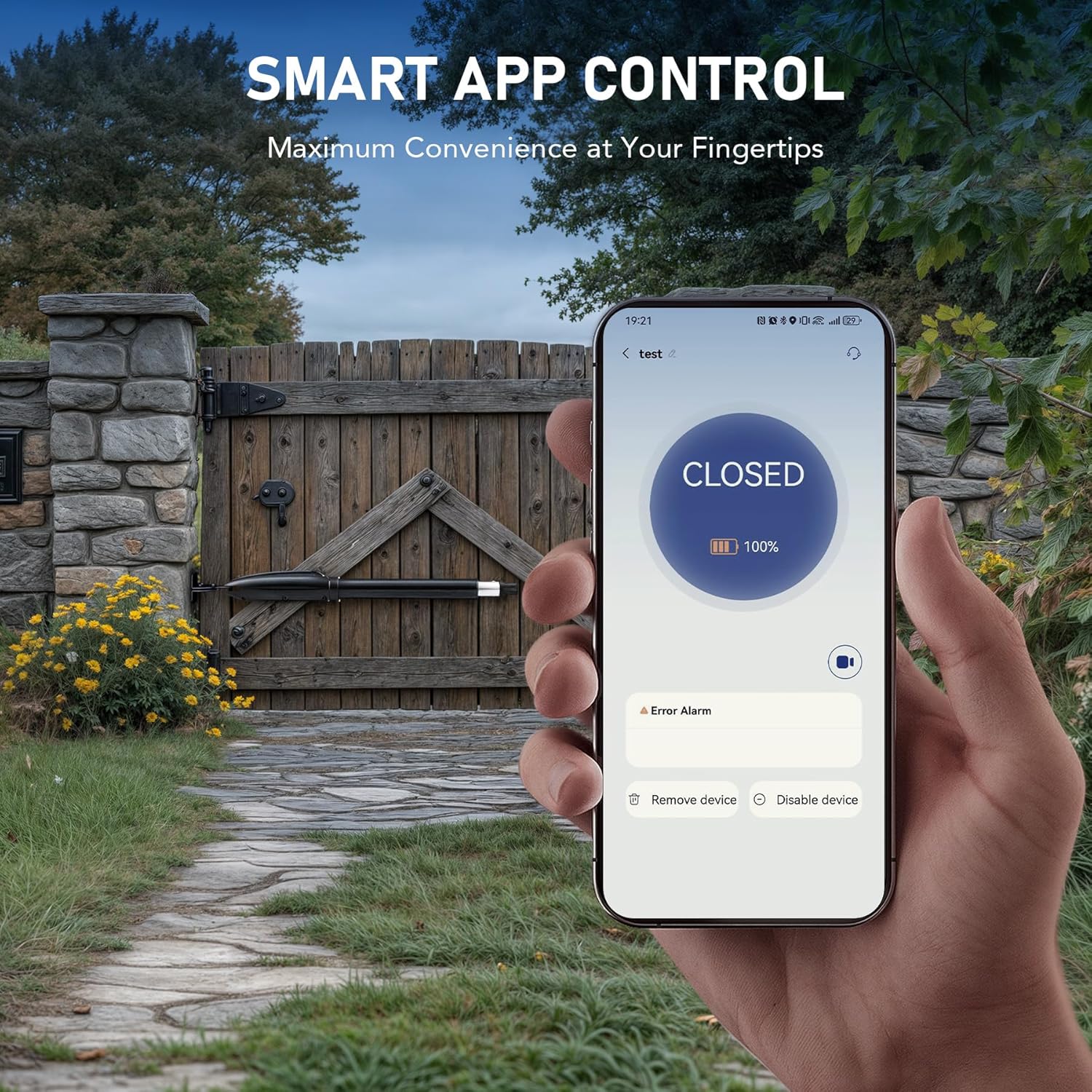 CO-Z Automatic Swing Gate Opener Kit, Supports Gates up to 660lb & 5.9ft Wide, with Remote & App Control - Image 2