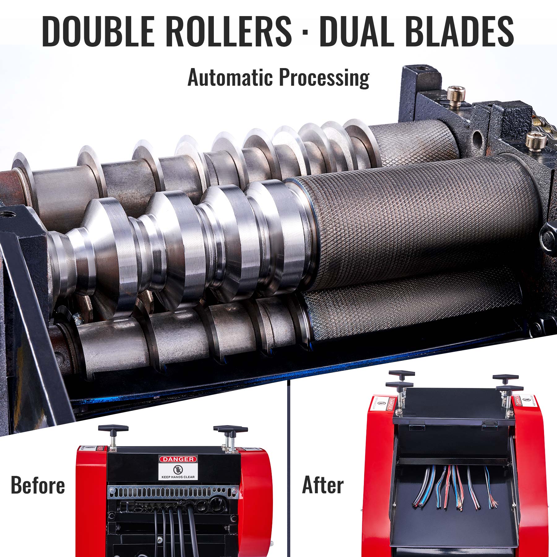 Automatic Wire Stripper with 12-Channel and Dual Roller Wheels - Image 9