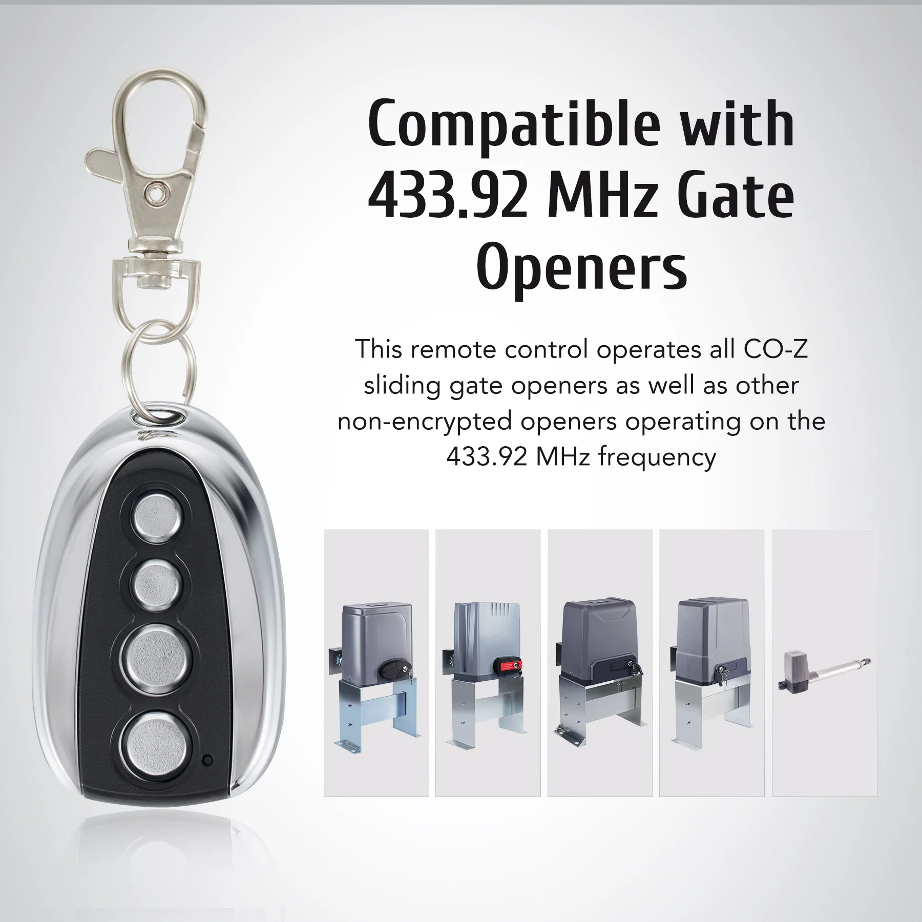 CO-Z Backup Key Remote Control for Automatic Sliding Gate Opener - Image 6