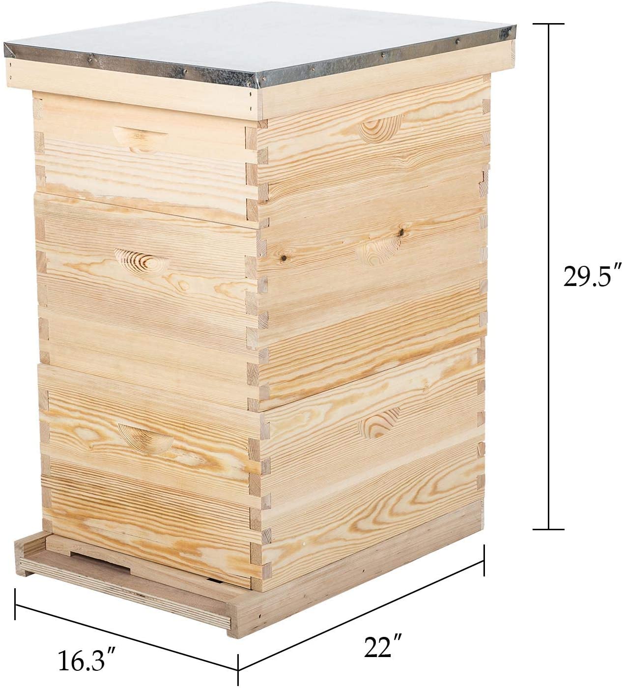 CO-Z Langstroth 30-Frame Beehive Kit, 3-Tier Bee Box with 10 Medium & 20 Deep Frames - Image 3