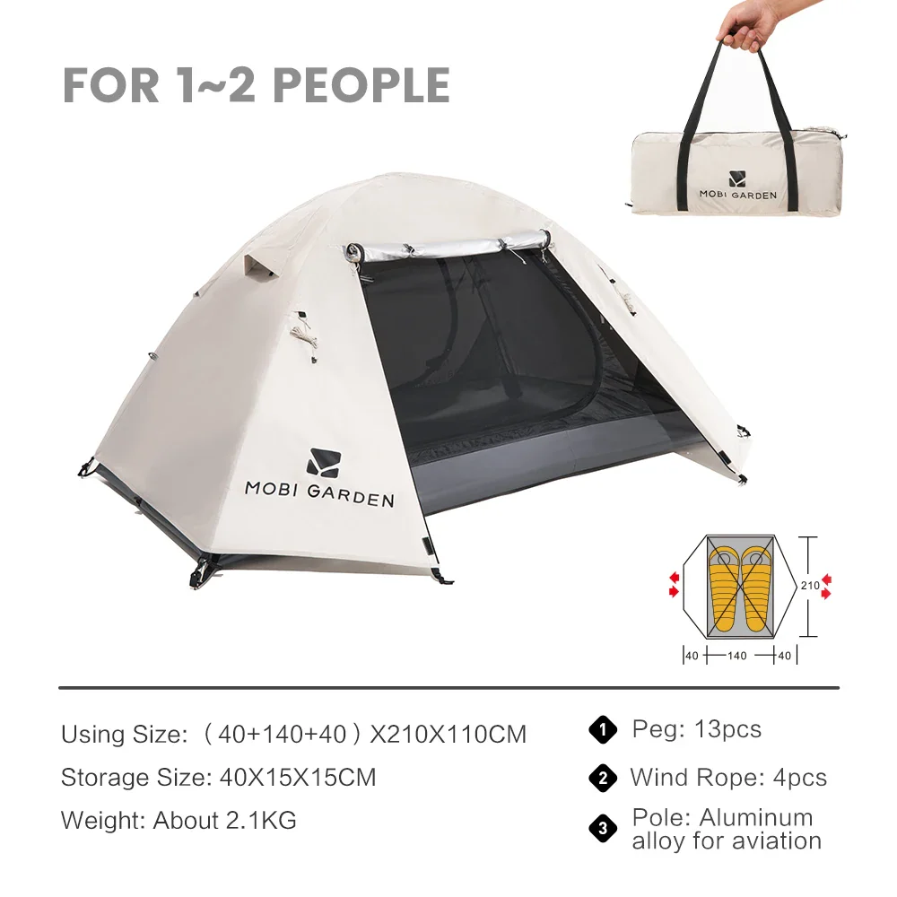 Camping & Backpacking Tent — Waterproof, Rainproof, Silver-Coated Sun Protection, Easy Setup Hiking Shelter - Image 10
