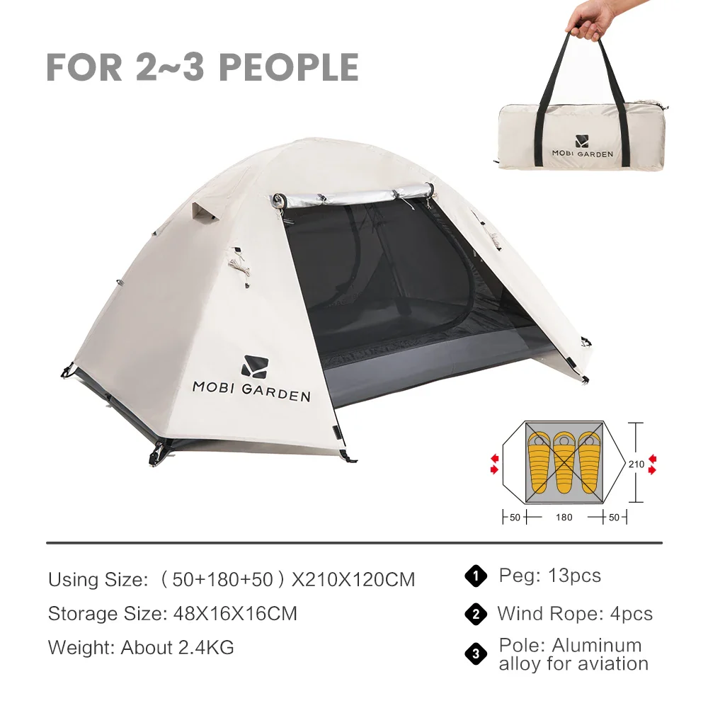 Camping & Backpacking Tent — Waterproof, Rainproof, Silver-Coated Sun Protection, Easy Setup Hiking Shelter - Image 8