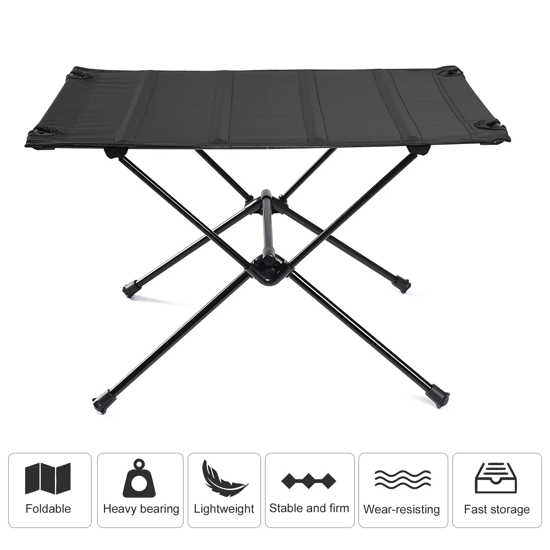 Camping Folding Table — Lightweight 1680D Oxford Roll-Up Portable Aluminum Alloy Table for Outdoor Picnic & Travel - Image 4