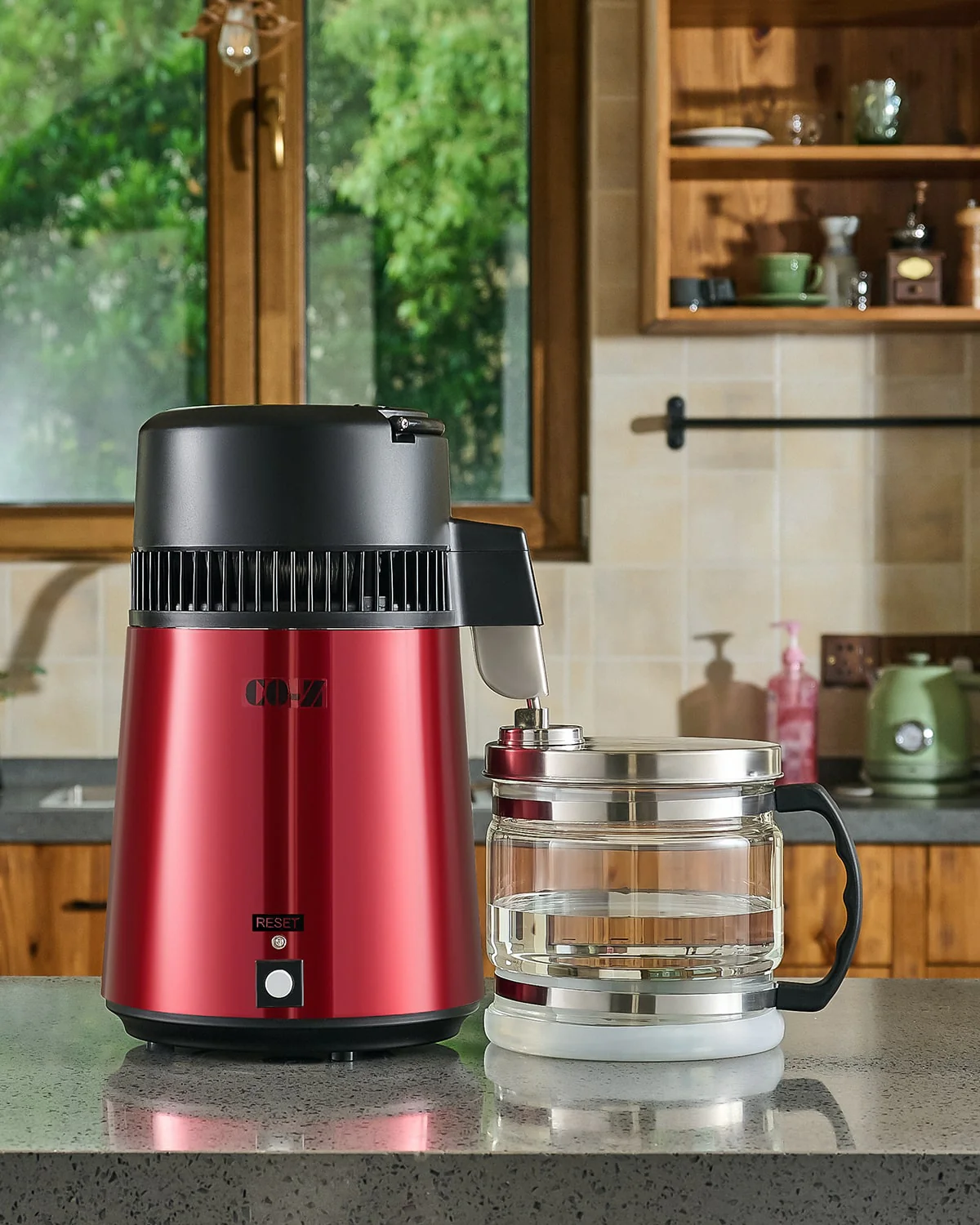 CO-Z 1.1 Gallon Water Distiller – 750W Countertop Machine with BPA-Free Glass & 4L Stainless Steel, Red - Image 12