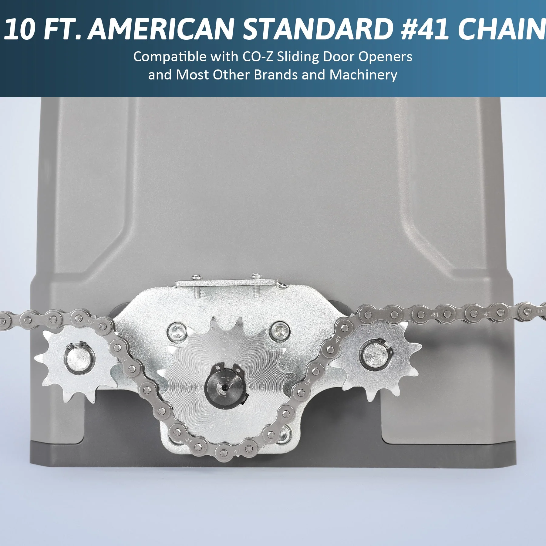 CO-Z 41 Roller Chain for Electric Gate Openers with 2 Connecting Links, 10 ft Gate Chain Extension Replacement - Image 3