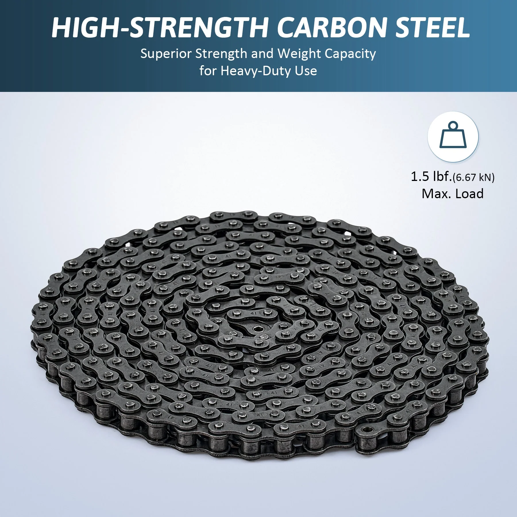 CO-Z 41 Roller Chain for Electric Gate Openers with 2 Connecting Links, 10 ft Gate Chain Extension Replacement - Image 4