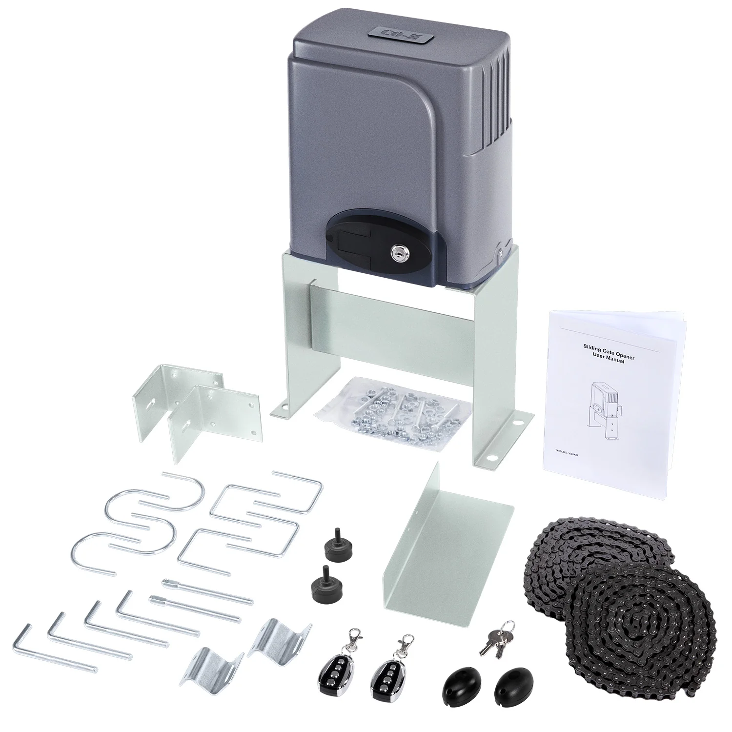 CO-Z 280W Automatic Sliding Gate Opener with IR Sensors