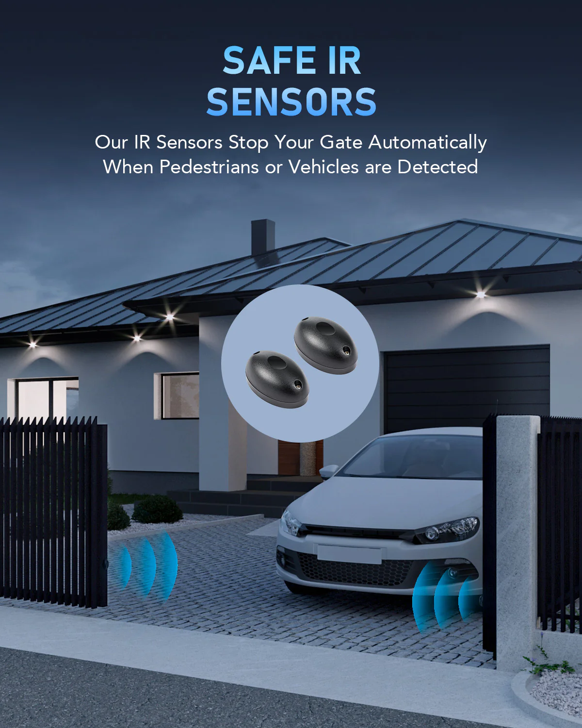 CO-Z 280W Automatic Sliding Gate Opener with IR Sensors - Image 9