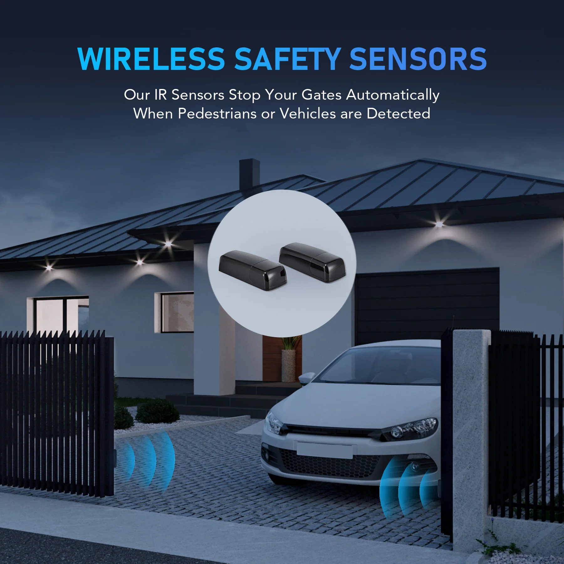 CO-Z Automatic Gate Opener, Sliding Gate Opener Kit for Doors up to 3300lb 40ft, Opening System Gate Complete Kit - Image 11
