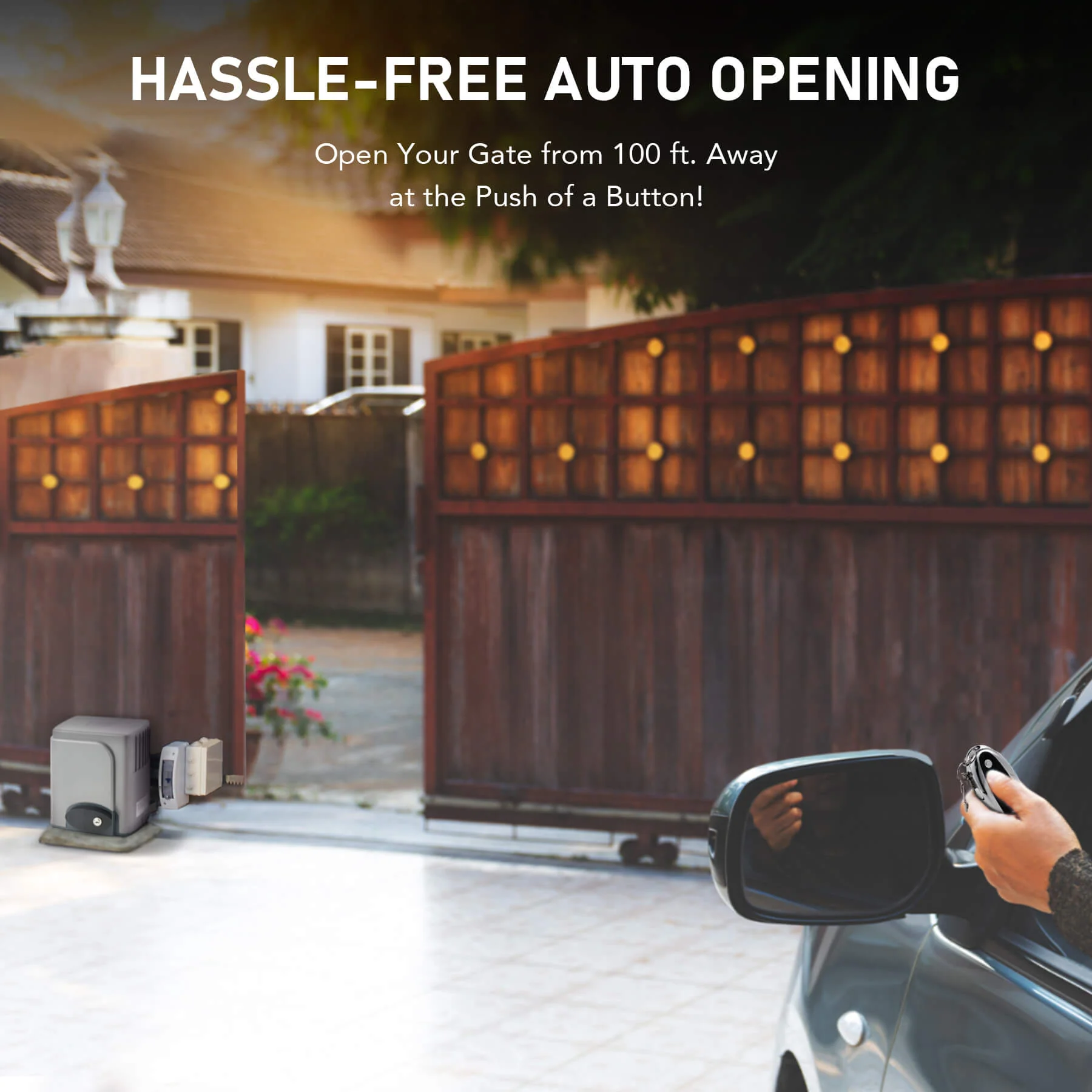 CO-Z Automatic Sliding Gate Opener with 2 Remote Controls, 280W Electric Gate Opener - Image 9