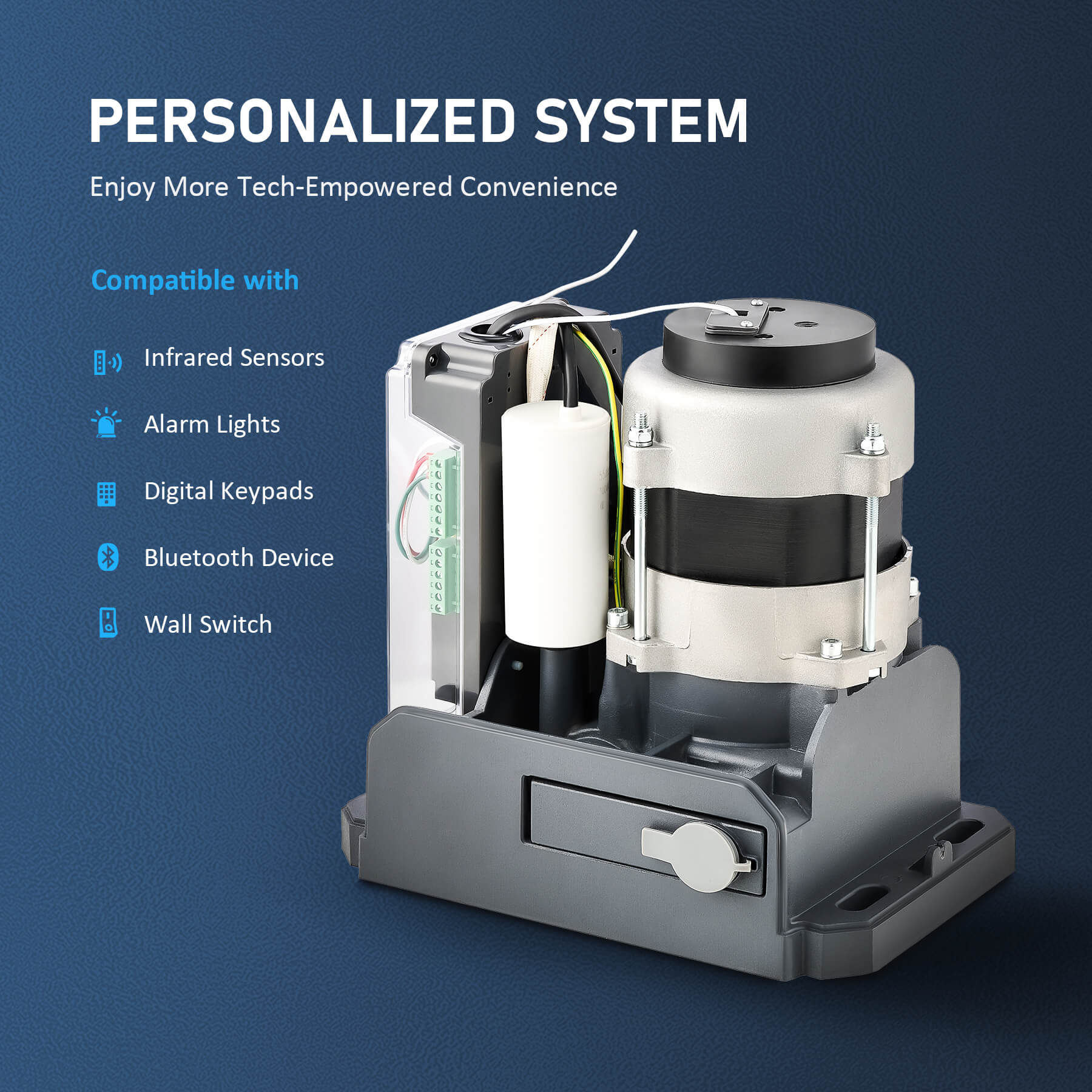 CO-Z 550W Automatic Sliding Gate Opener with 2 Remote Controls - Image 7