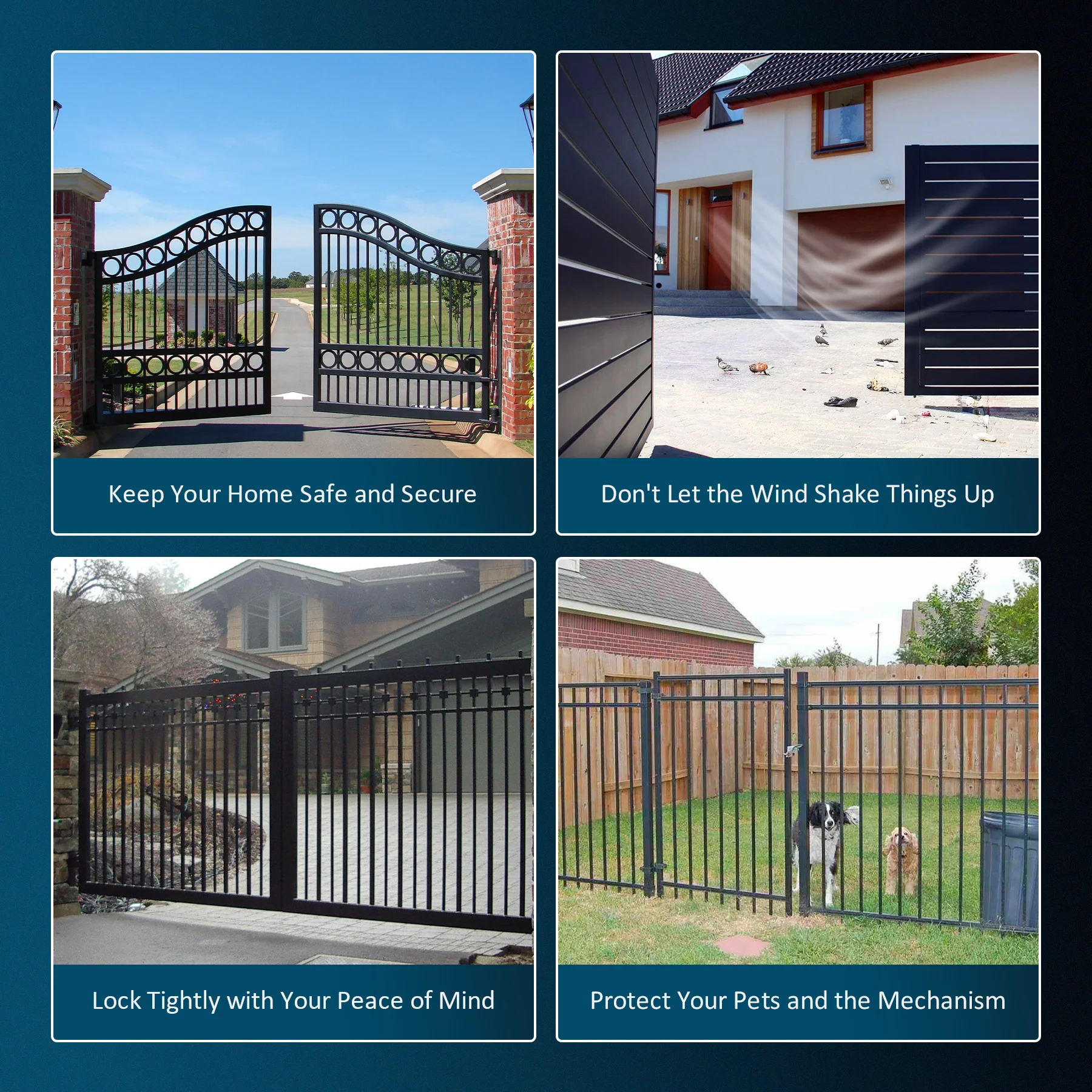 CO-Z Smart Gate Lock for Automatic Gate Opener, Outdoor Keyless Gate Lock Electric Door Latch - Image 4