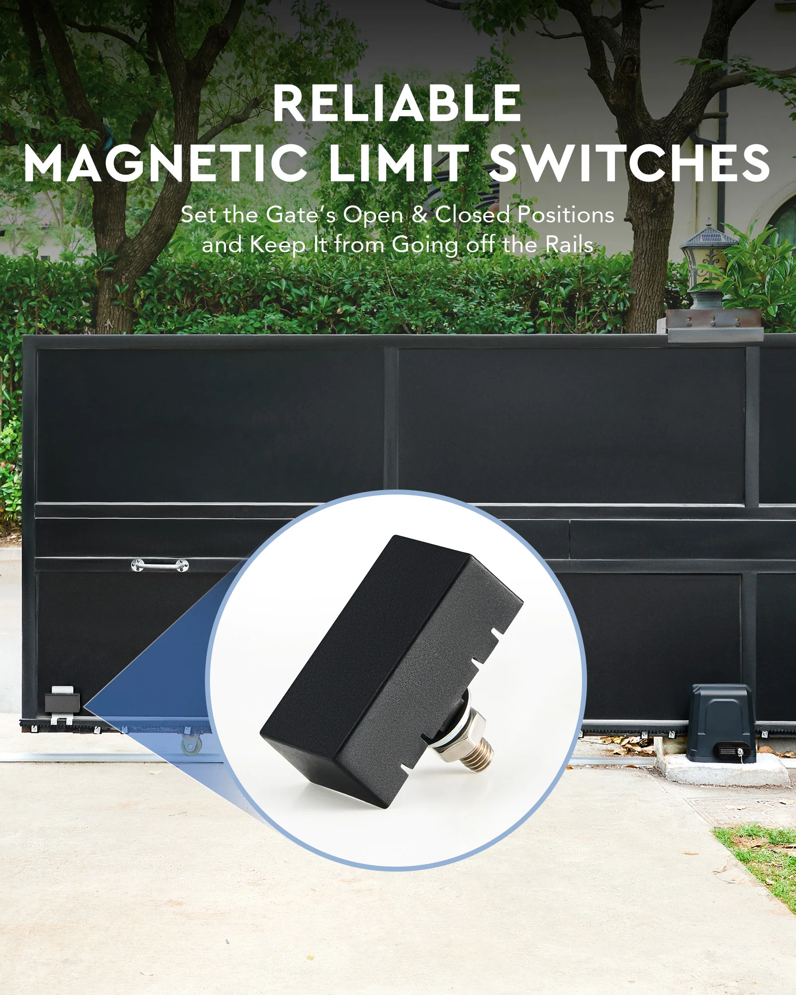 CO-Z Square Magnetic Limit Switches PC Gate Magnets for Sliding Gate Opener - Image 2