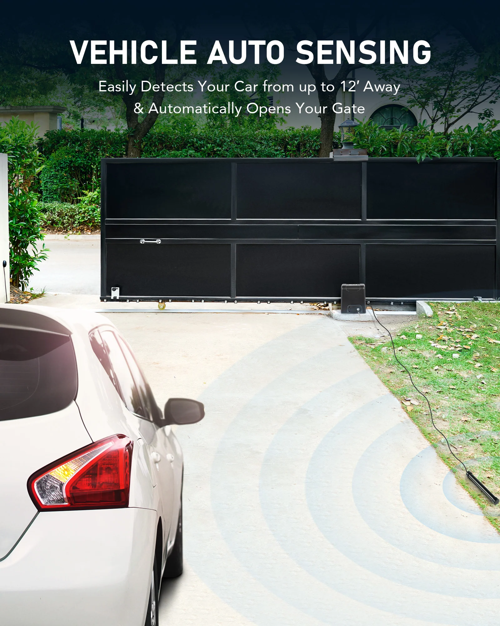 CO-Z Wired Vehicle Sensor Exit Wand for Automatic Gate Opener with 50 ft. Cable - Image 4
