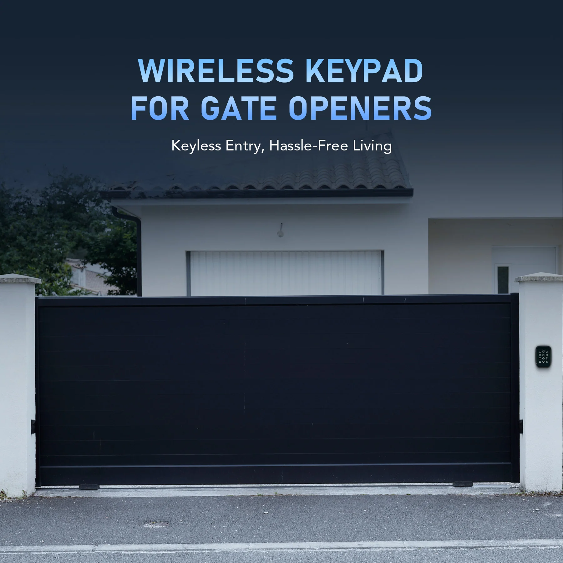 CO-Z Wireless Keypad for Gate Opener Code Entry Digital Keypad IP54 Waterproof - Image 2