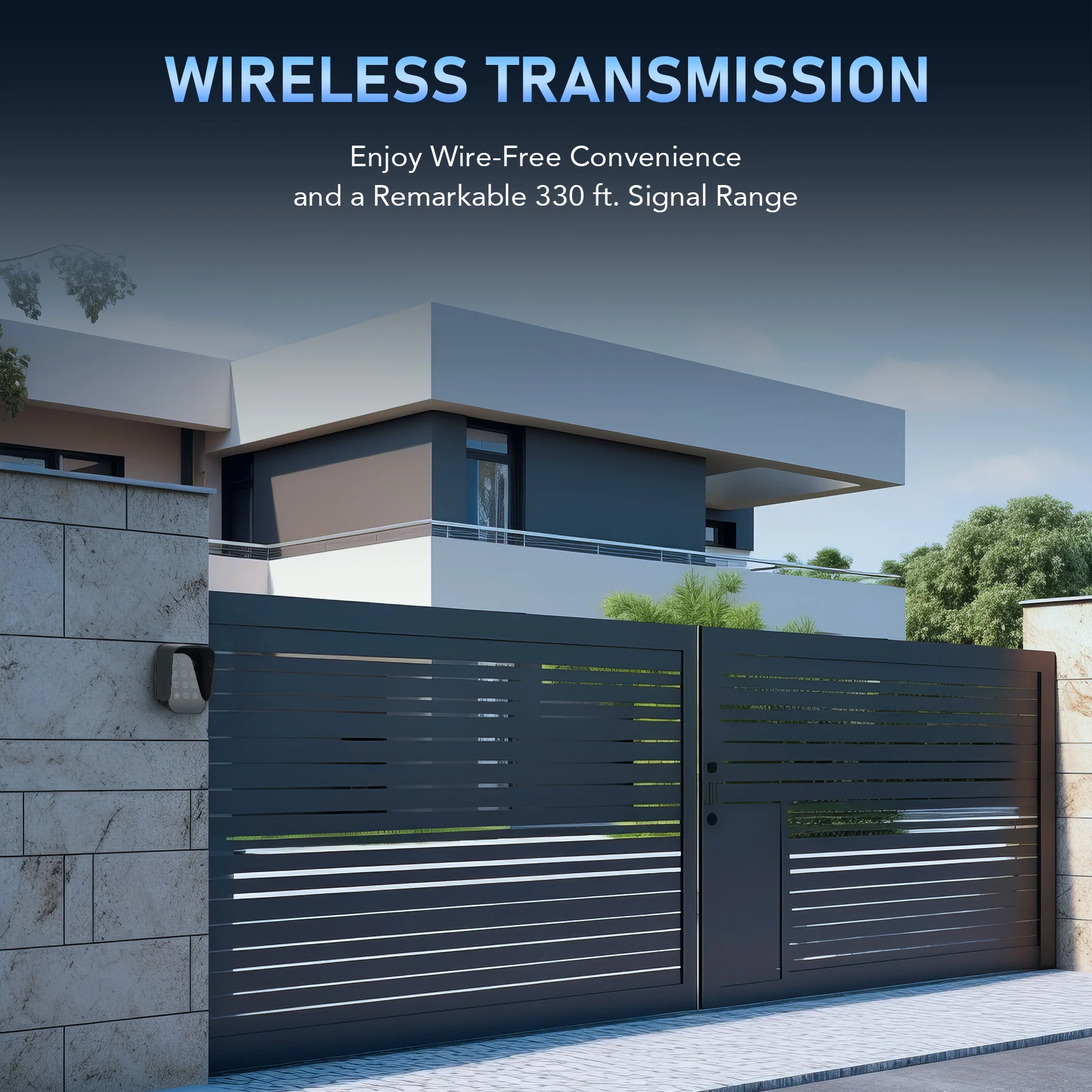CO-Z Wireless Keypad for Gate Opener Code Entry Digital Keypad IP54 Waterproof - Image 4