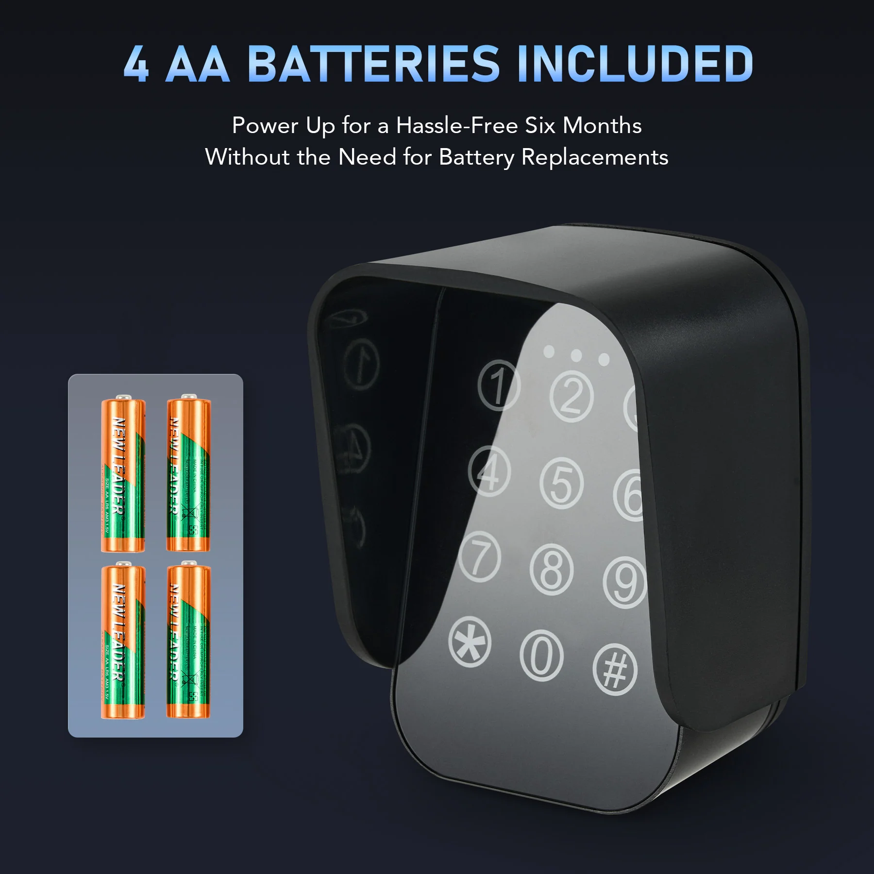 CO-Z Wireless Keypad for Gate Opener Code Entry Digital Keypad IP54 Waterproof - Image 5