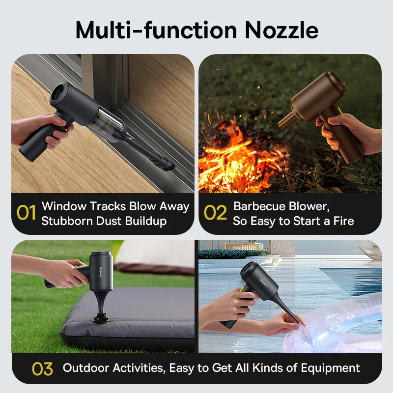 Cordless Car Vacuum Cleaner & Air Duster — Portable 4-in-1 Powerful Vehicle Cleaning Tool - Image 3