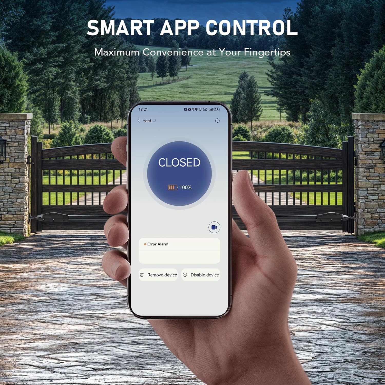 CO-Z Dual Swing Gate Opener Kit, for Dual Doors up to 440lb Each, Remote & App Control, Ideal for Driveways - Image 2