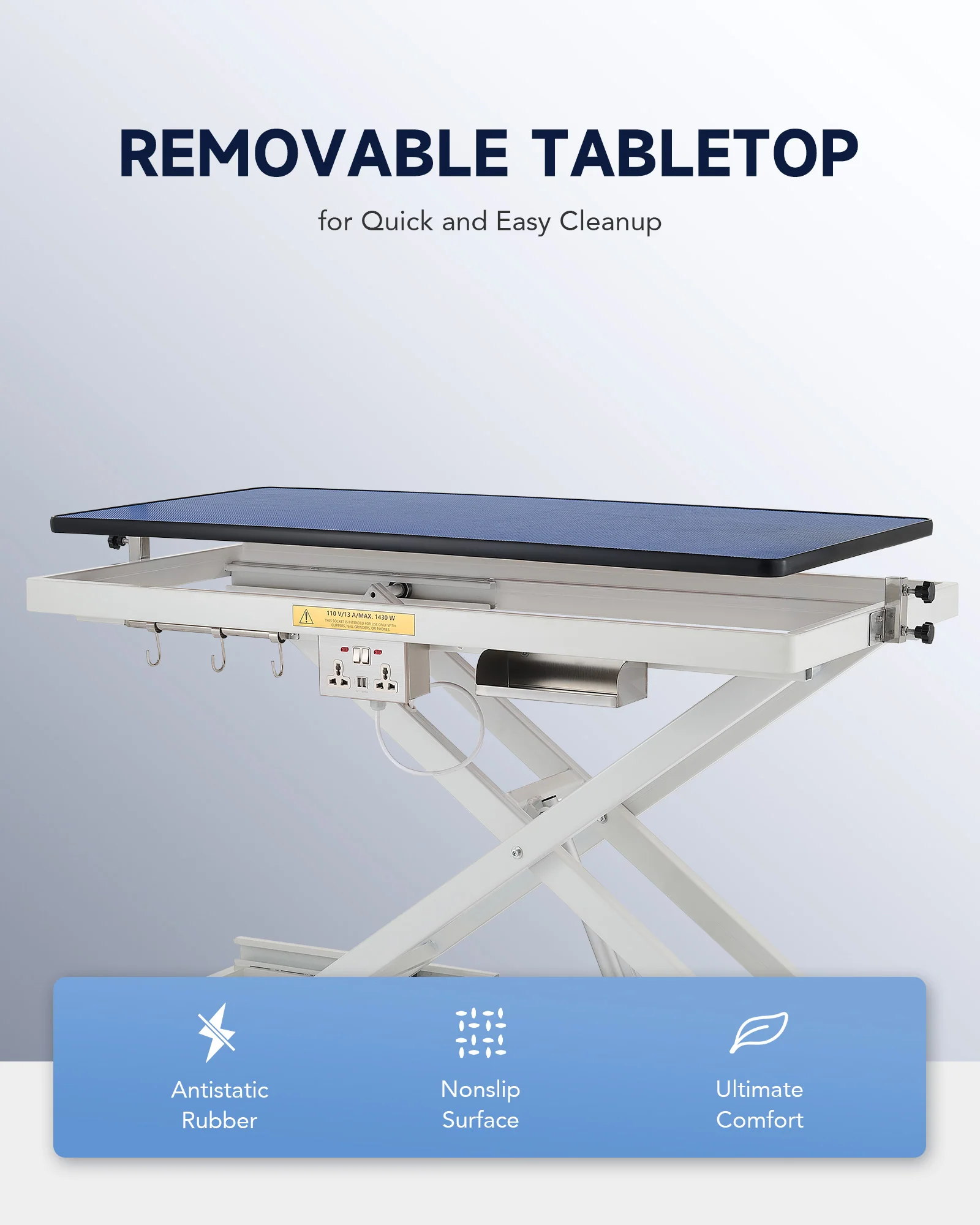 Heavy Duty Electric Dog Grooming Table with Adjustable Height - Image 4
