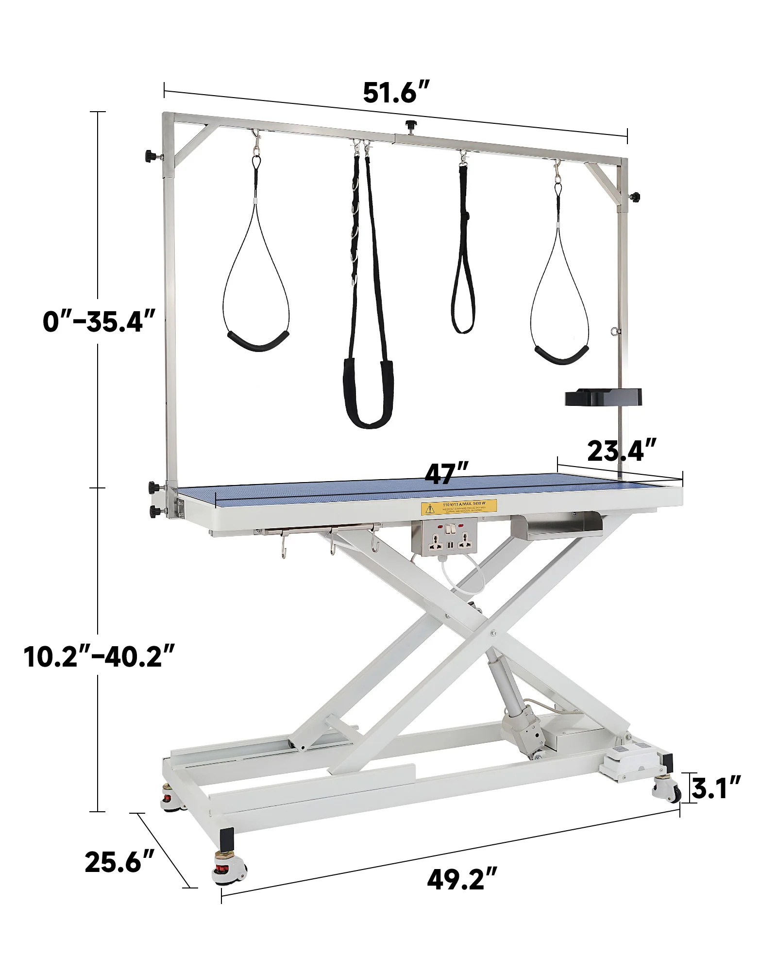 Heavy Duty Electric Dog Grooming Table with Adjustable Height - Image 8