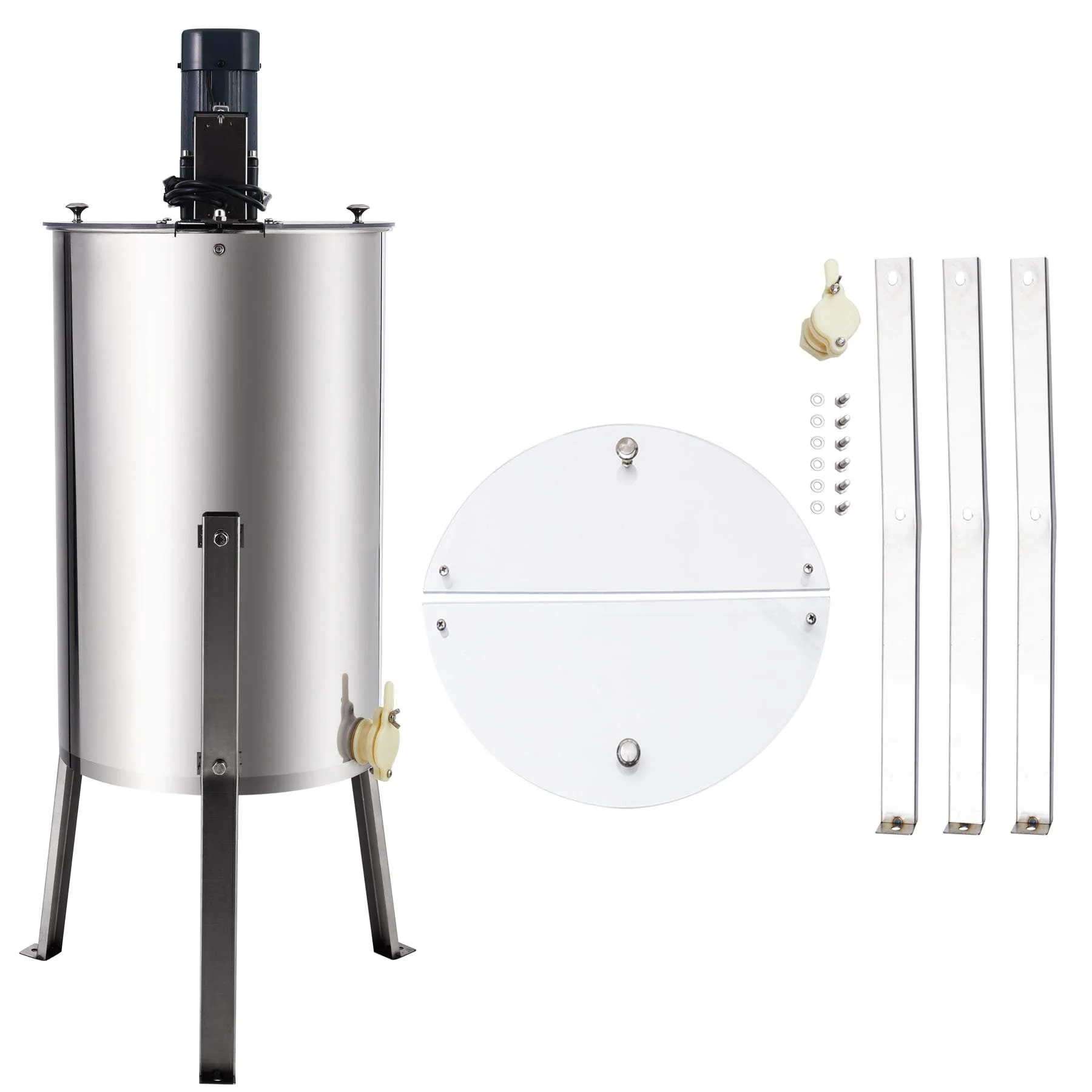 CO-Z Electric Honey Extractor, 3 Frame Honey Extractor Separator Bee Frame Spinner, Honeycomb Bee Frame Spinner, SS Motorized Honey Extractor Beekeeping Equipment Spinner Drum with Stand (3 Frame) - Image 3