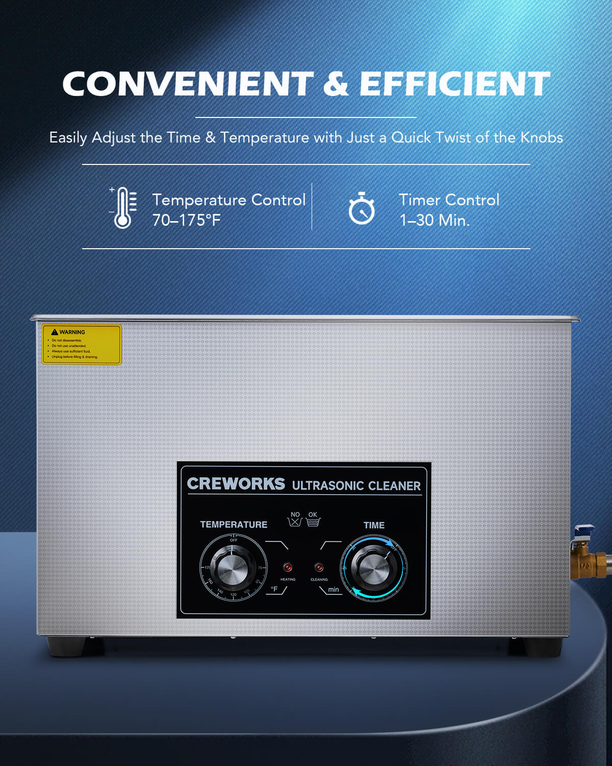 Knob Ultrasonic Cleaner with Digital Timer and Heater for Ultrasonic Cleaning 30L - Image 10