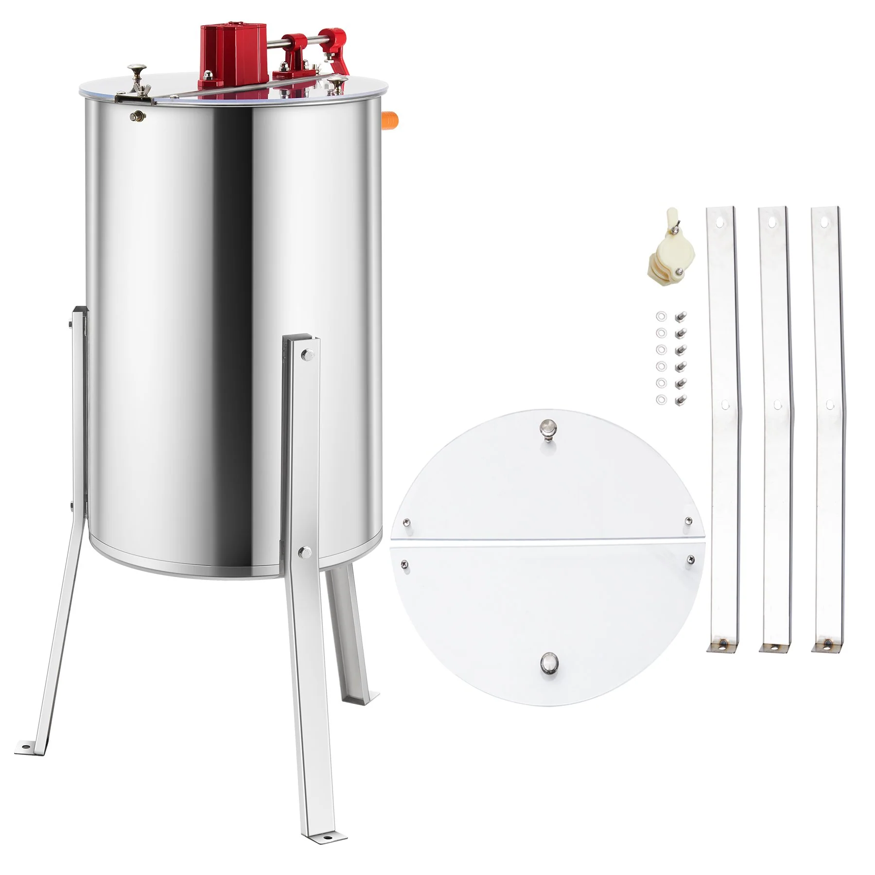 CO-Z 2 Frame Manual Honey Extractor Beekeeping Honeycomb Drum 24" Adjustable Stands - Image 3