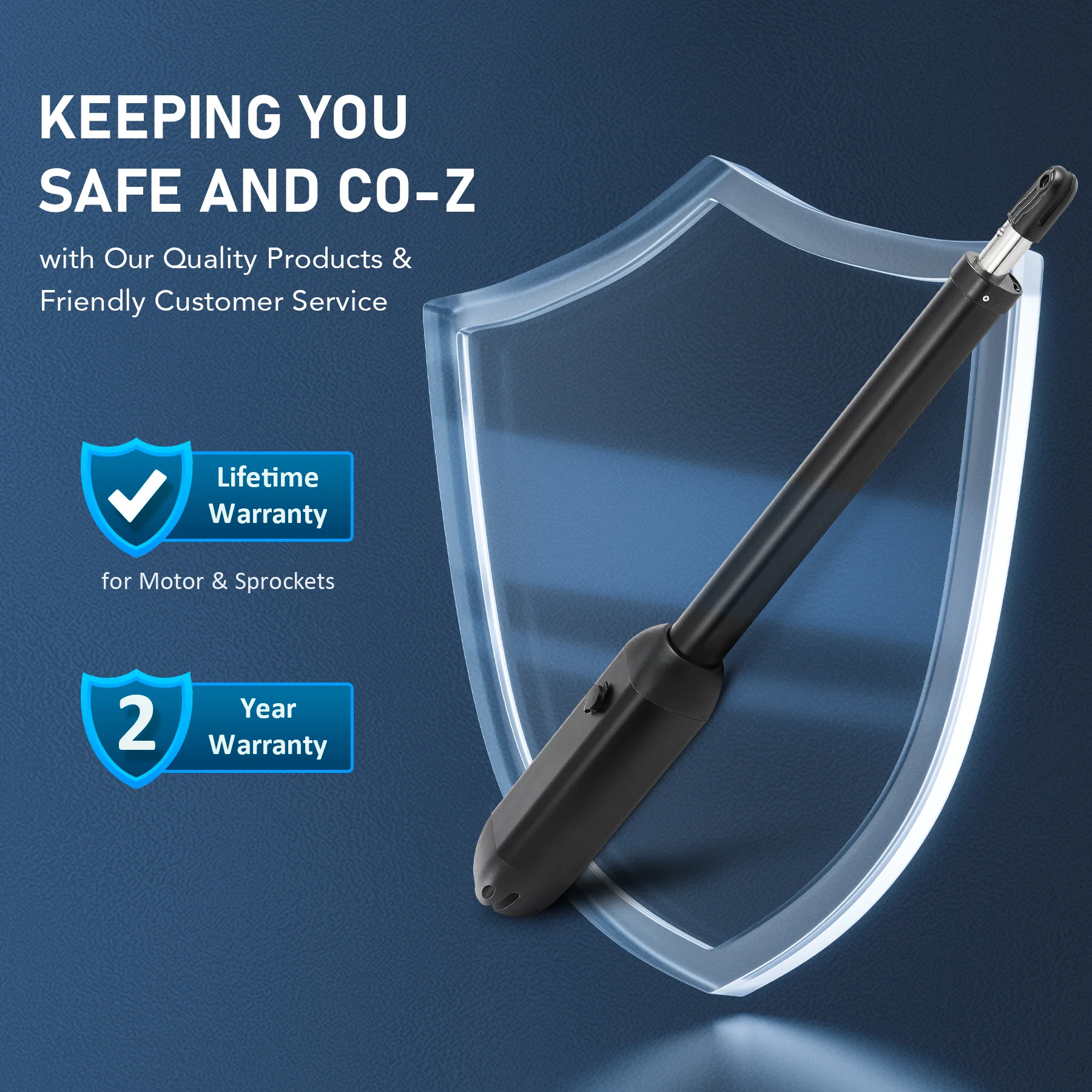 CO-Z Automatic Swing Gate Opener with Remote Controls for 1100lb 20ft Home Gates - Image 7