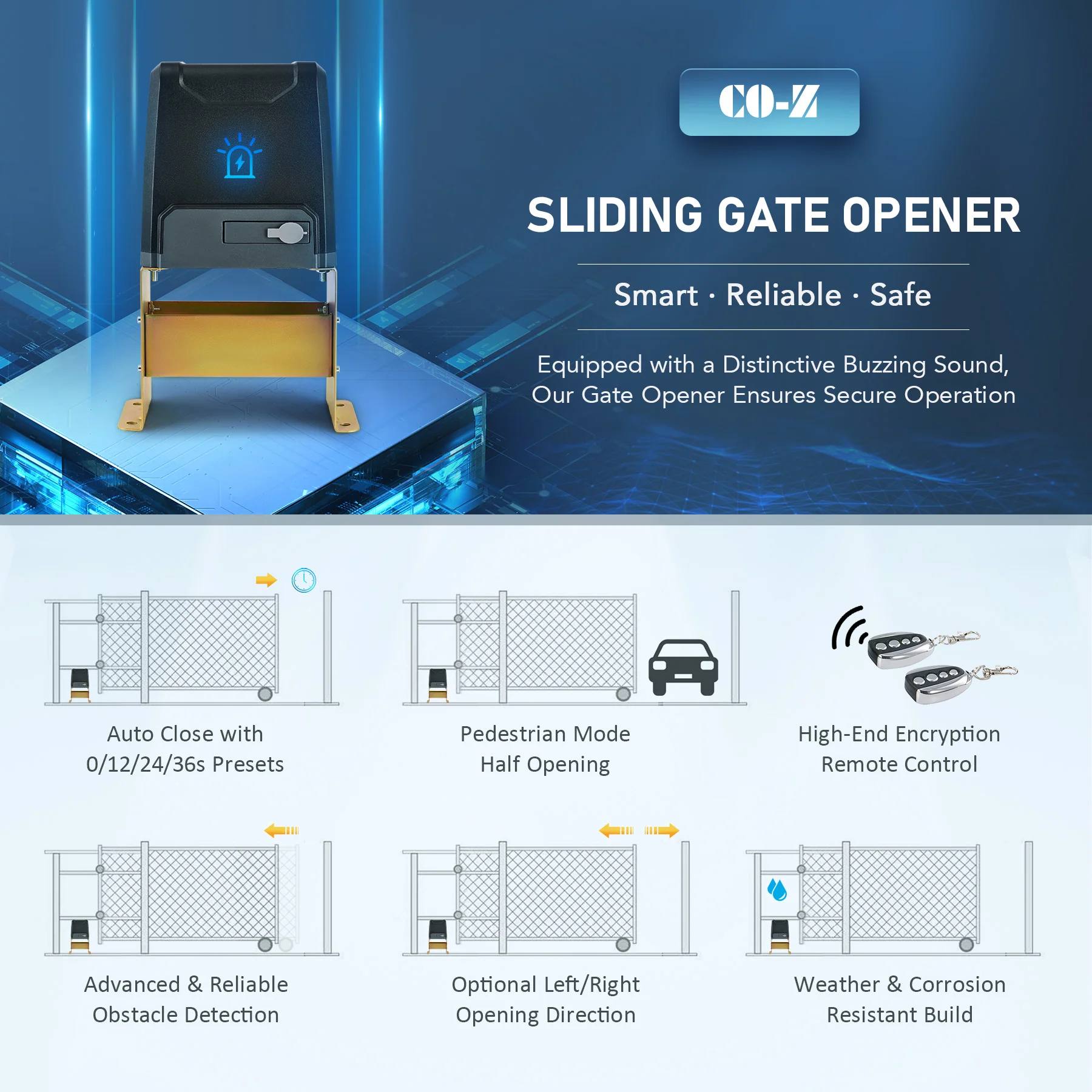 Sliding Gate Opener with Hardware Kit 3300lb - Image 5