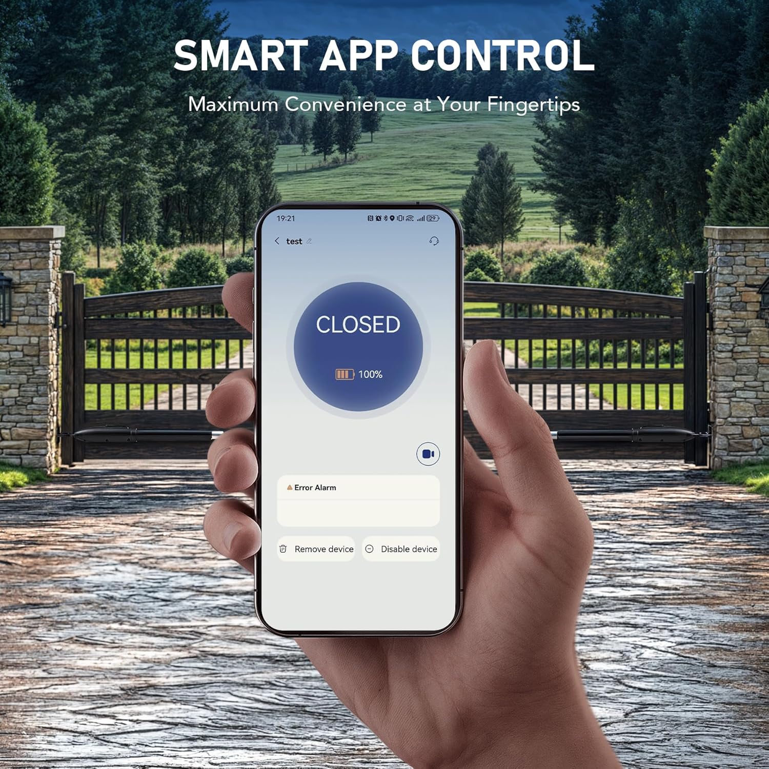 CO-Z Smart Dual Swing Gate Opener Kit, 660lb Capacity per Door, Remote & App Control, Ideal for Driveways - Image 2