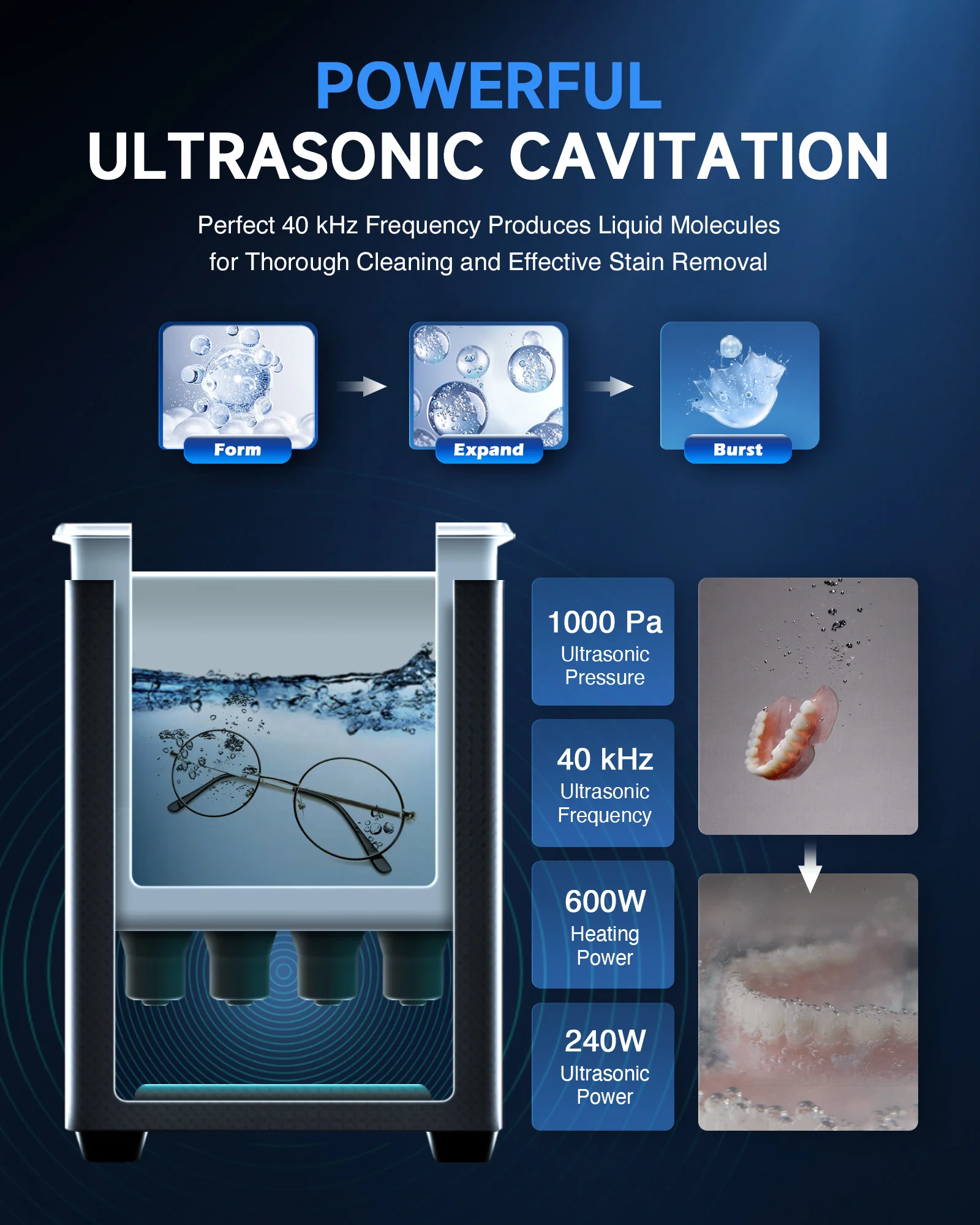 Ultrasonic Cleaning: Professional Ultrasonic Machine with Heater, Timer, and Dual Mode 10L - Image 3