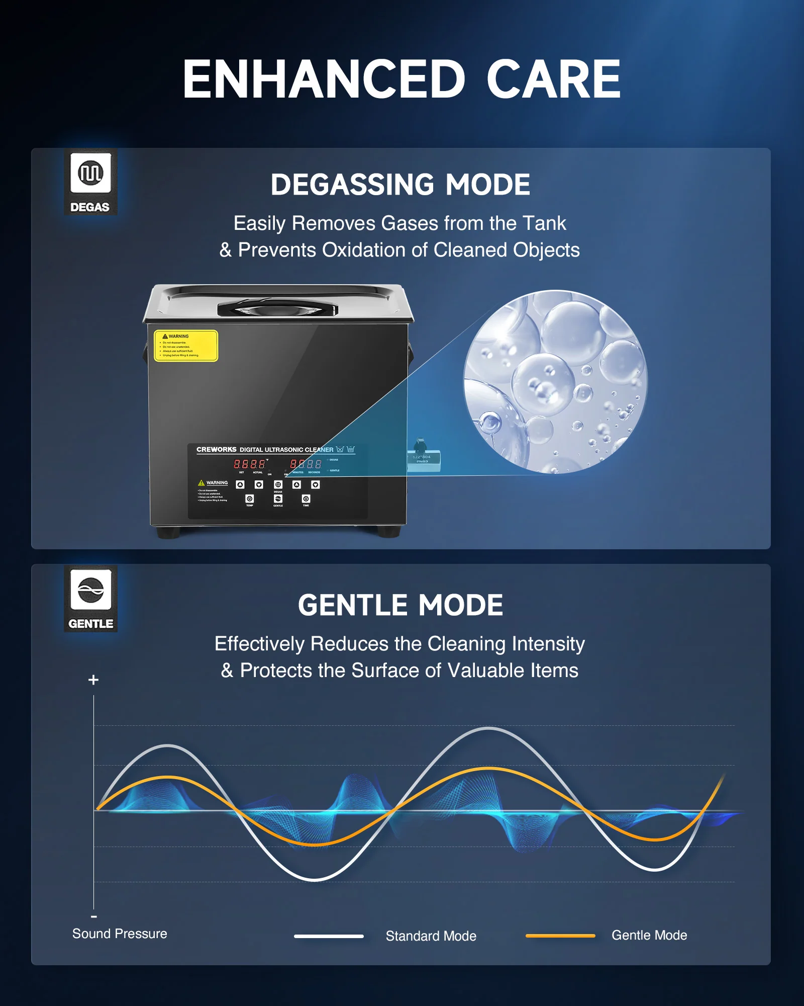 Ultrasonic Cleaning: Professional Ultrasonic Machine with Heater, Timer, and Dual Mode 10L - Image 6