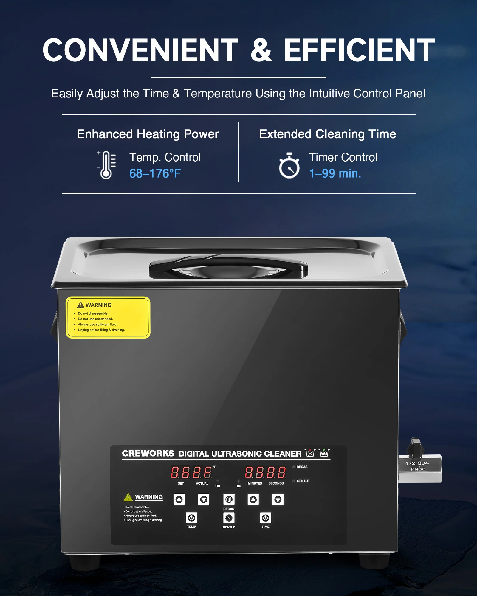Ultrasonic Cleaning: Professional Ultrasonic Machine with Heater, Timer, and Dual Mode 10L - Image 7