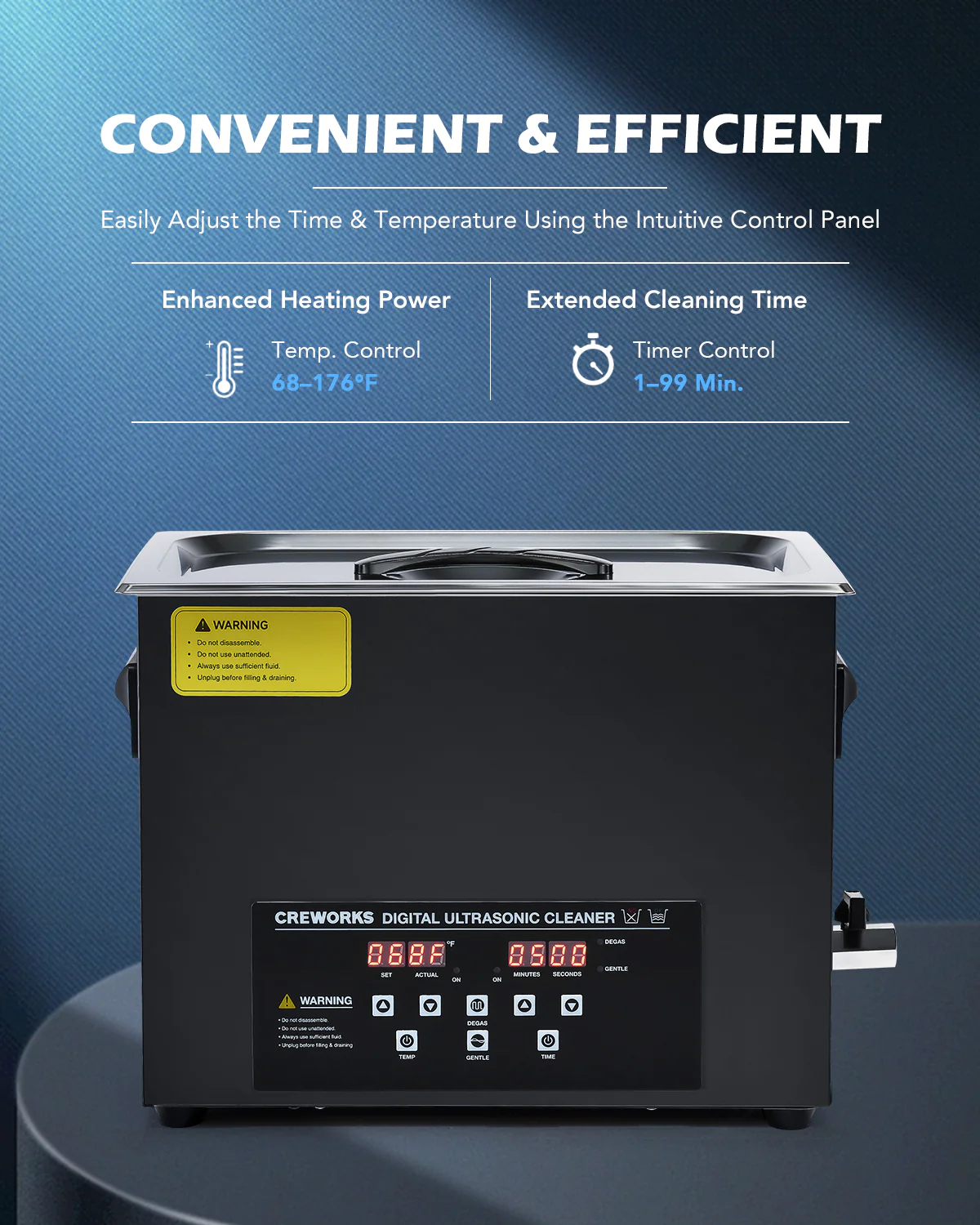Ultrasonic Cleaning: Professional Ultrasonic Machine with Heater, Timer, and Dual Mode 15L - Image 6