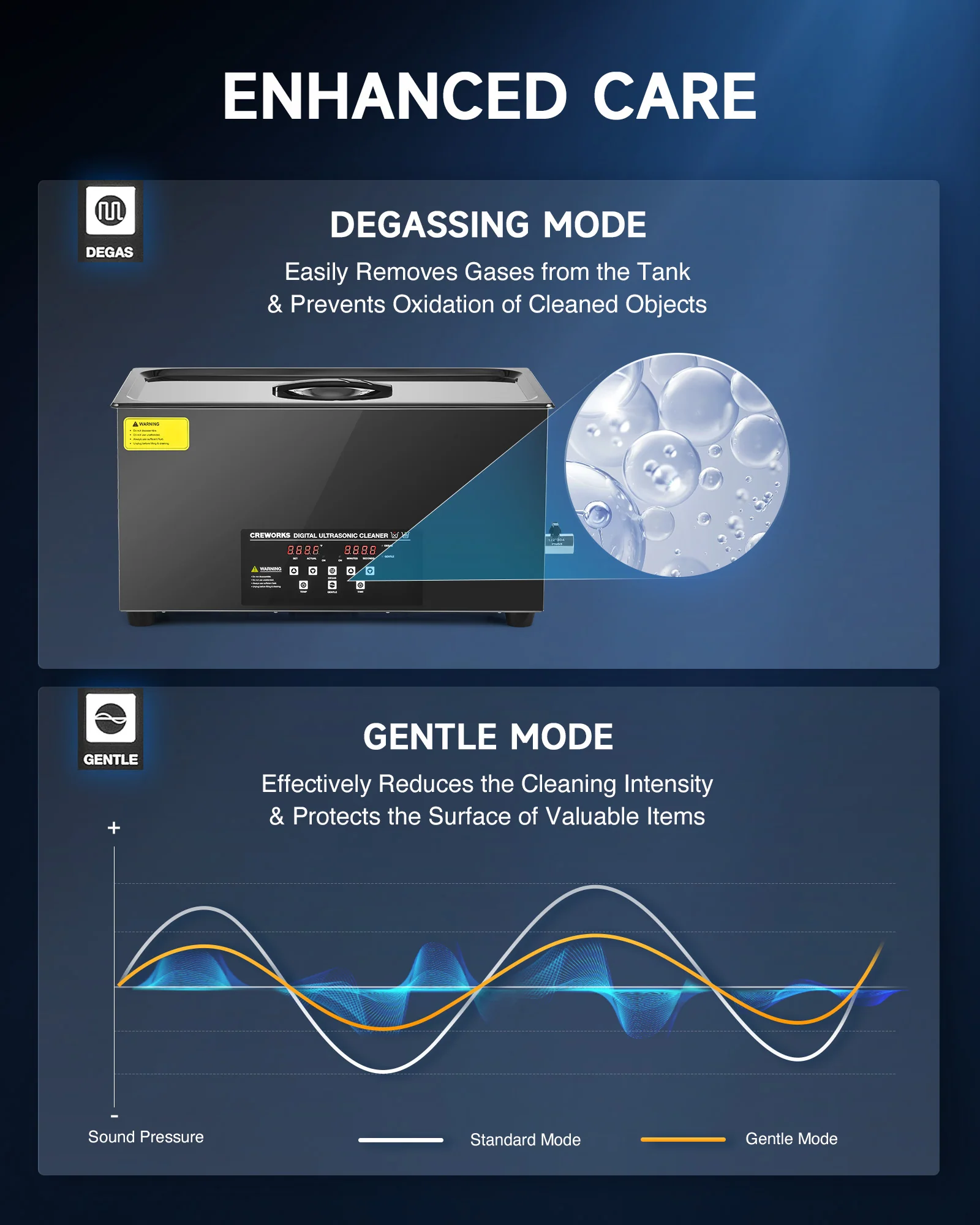Ultrasonic Cleaning: Professional Ultrasonic Machine with Heater, Timer, and Dual Mode 22L - Image 6