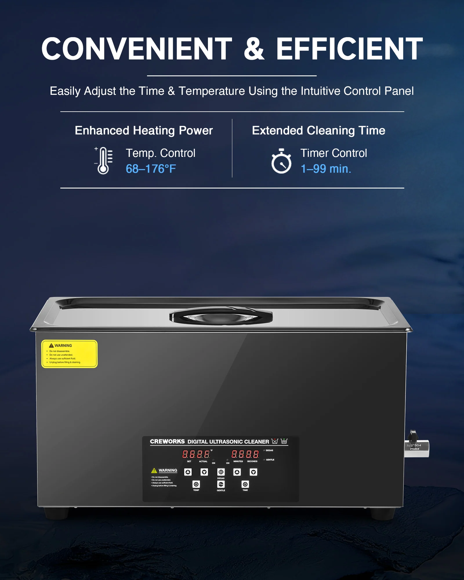 Ultrasonic Cleaning: Professional Ultrasonic Machine with Heater, Timer, and Dual Mode 22L - Image 7