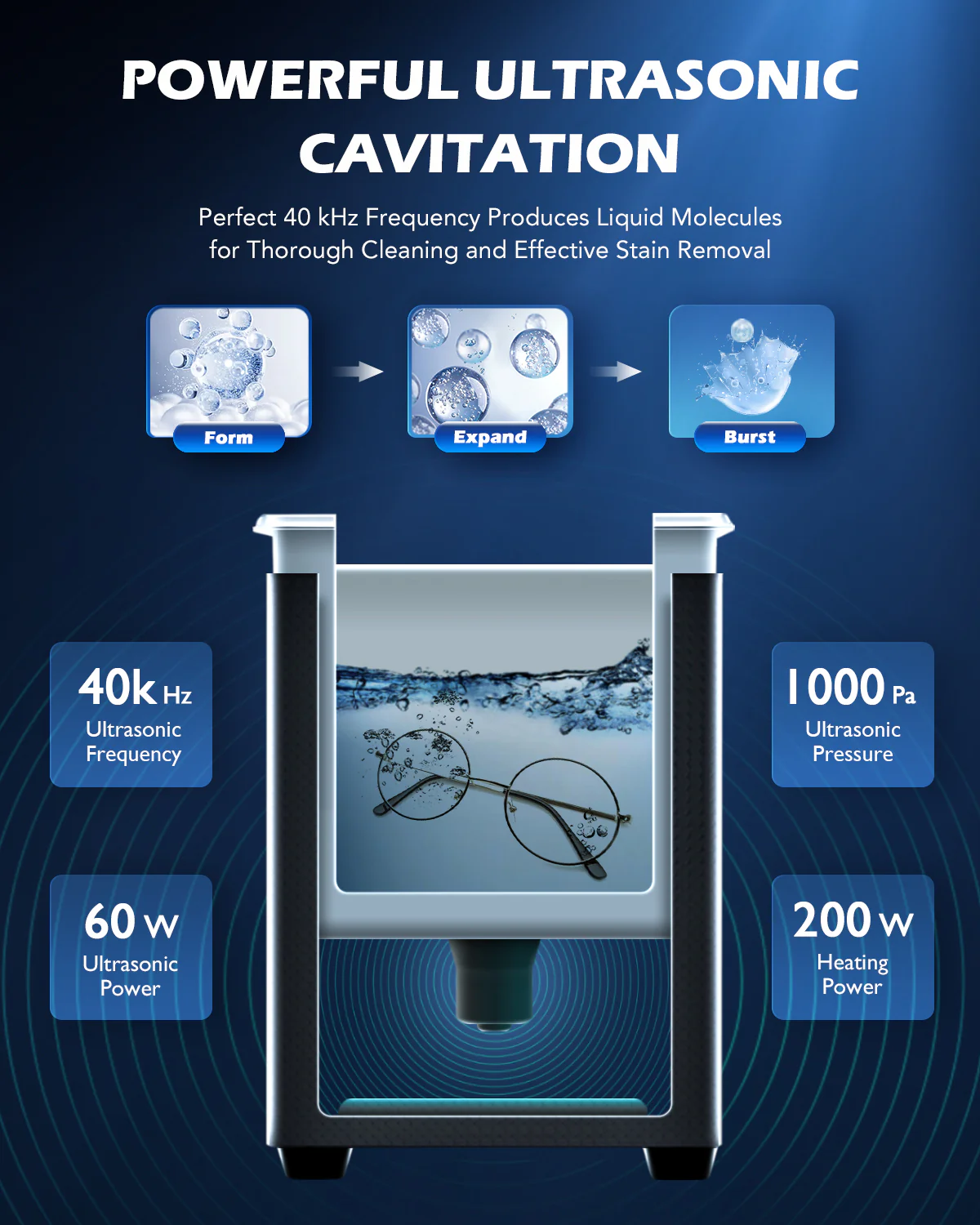 Ultrasonic Cleaning: Professional Ultrasonic Machine with Heater, Timer, and Dual Mode 2L - Image 3