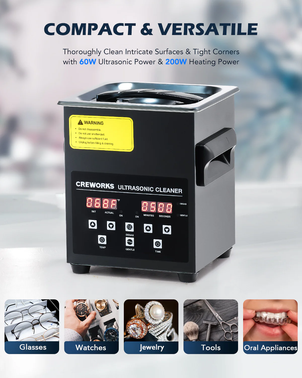 Ultrasonic Cleaning: Professional Ultrasonic Machine with Heater, Timer, and Dual Mode 2L - Image 5